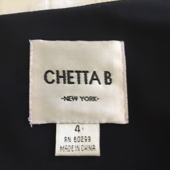 Chetta B Black Silk & Lace Long Sleeve Top Size 4 - Picture 6 of 8